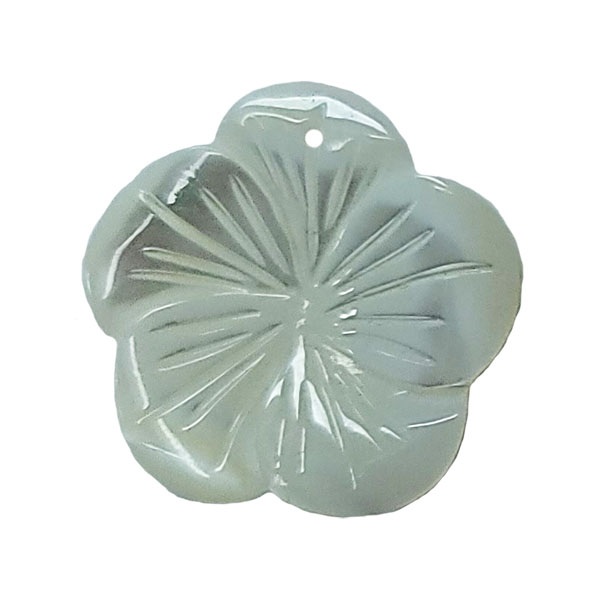 SHELL PENDENT FLOWER 30MM MOP WHITE COLOR